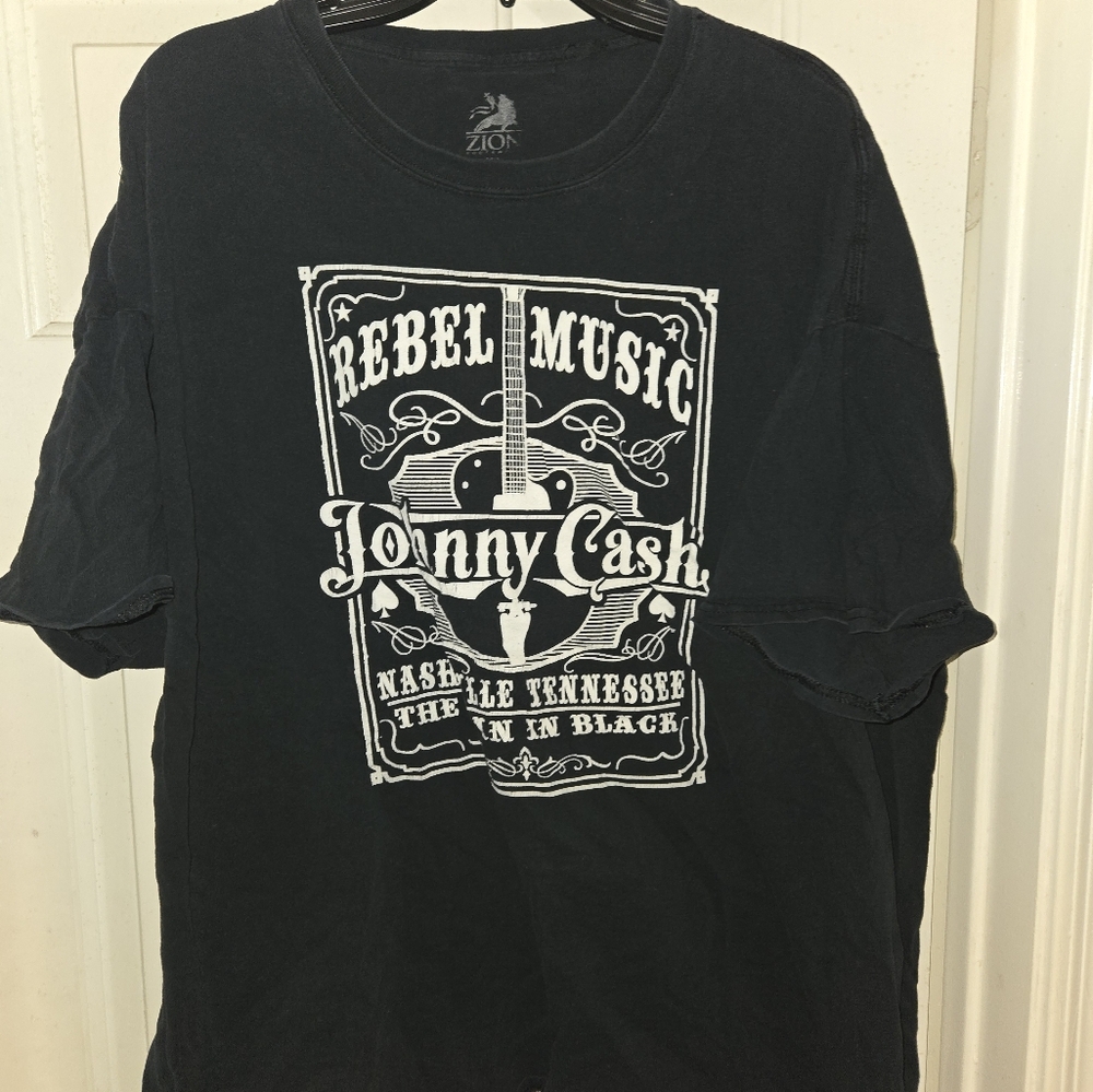 Johnny cash rebel music t shirt